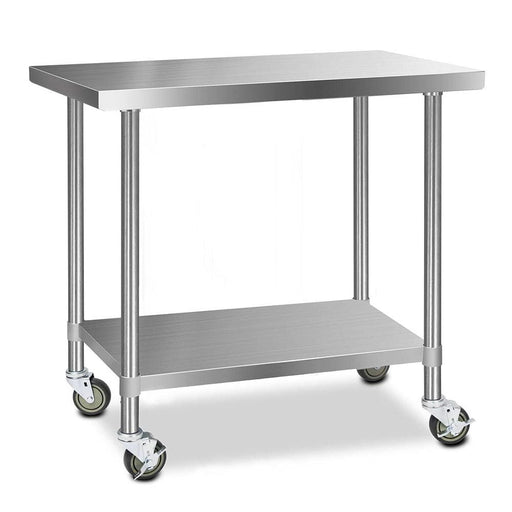 Cefito 430 Stainless Steel Kitchen Benches Work Bench Food