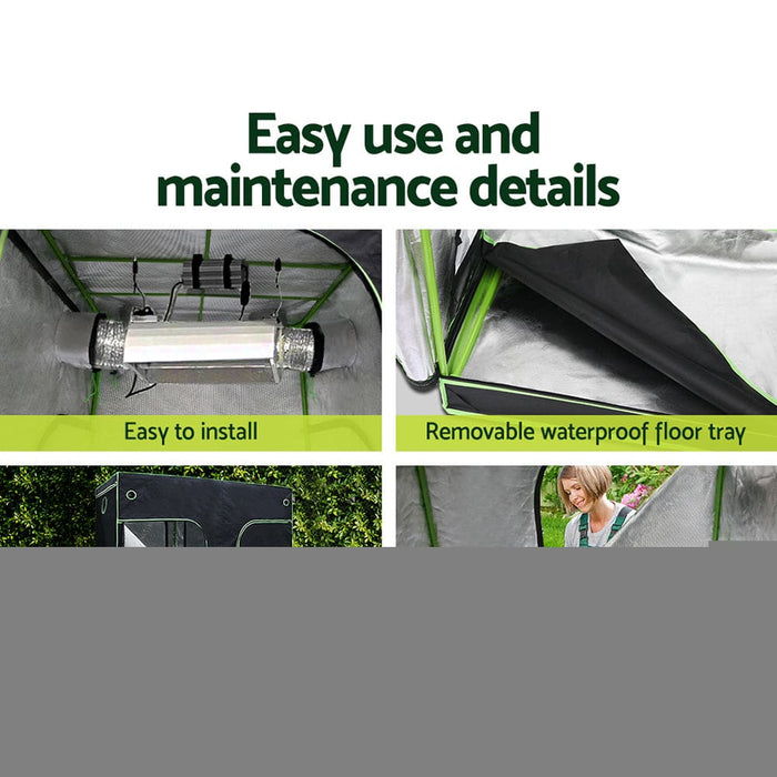 Grow Tent 2200w Led Light Hydroponic Kit System 2.4x1.2x2m
