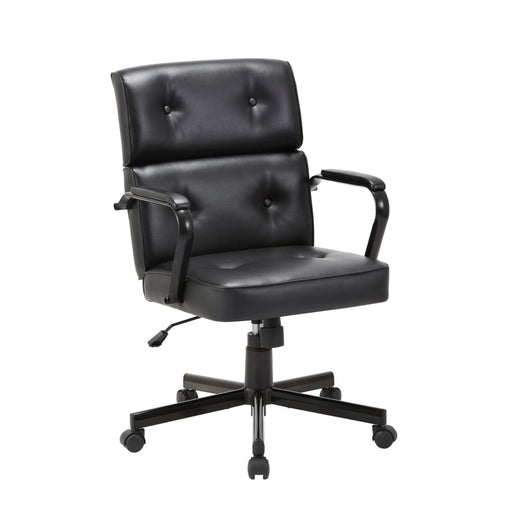 Home Office Chair In Black Pu