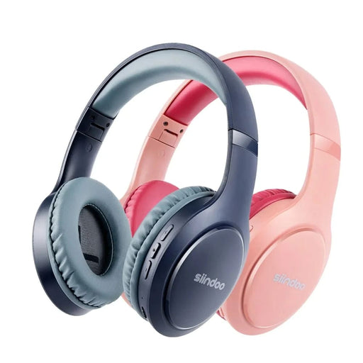 Siindoo Jh 919 Wireless Bluetooth Headphones Pink And Blue