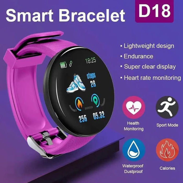 Smart Watch D18 Upgrade Men Women Smartwatch Bracelet Heart