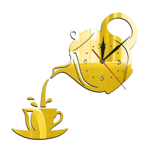 Teapot With a Cup wall Clock