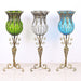 85cm Clear Glass Tall Floor Vase With 12pcs Artificial Fake