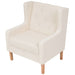 Armchair Cream White Fabric Gl85859