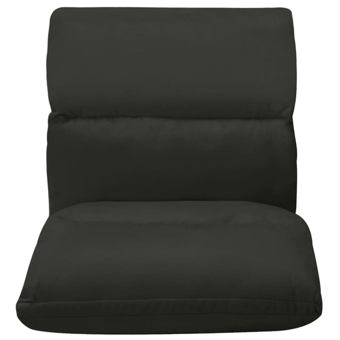 Folding Floor Chair Black Microfibre Txpxlx