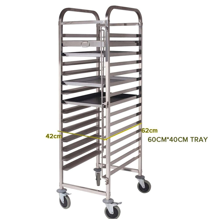 Gastronorm Trolley 16 Tier Stainless Steel With Aluminum