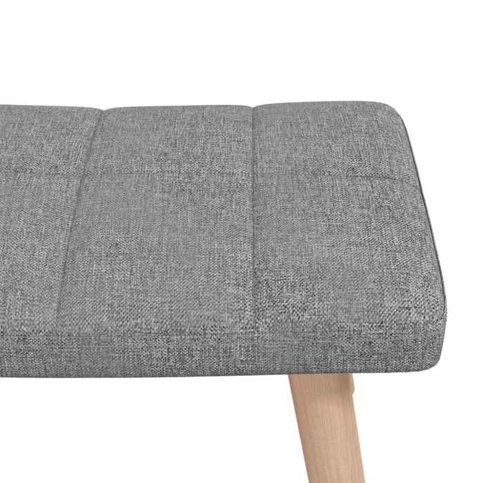 Rocking Chair With a Stool Light Grey Fabric Txnbon