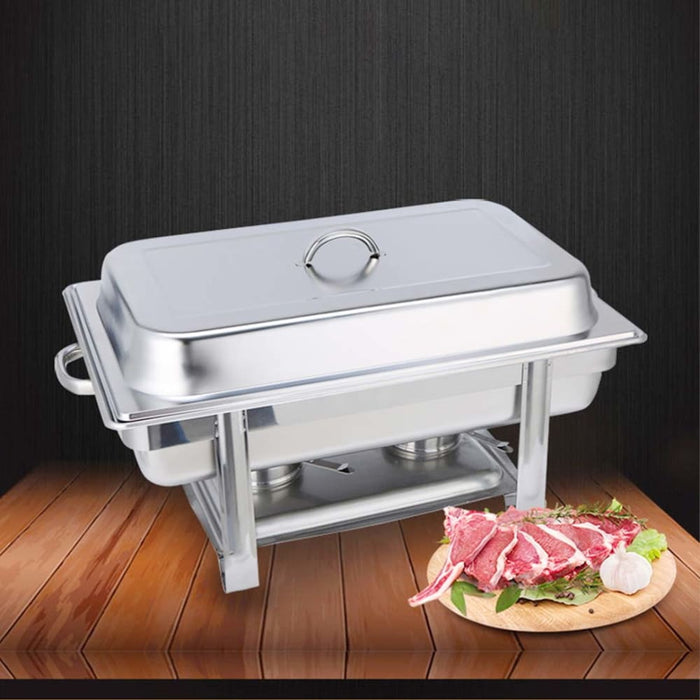 4x Stainless Steel Chafing Double Tray Catering Dish Food