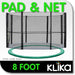 08ft Trampoline Replacement Safety Pad And Net Round 6