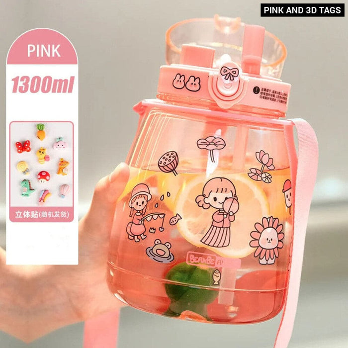1.3l Straw Cup For Kids And Adults