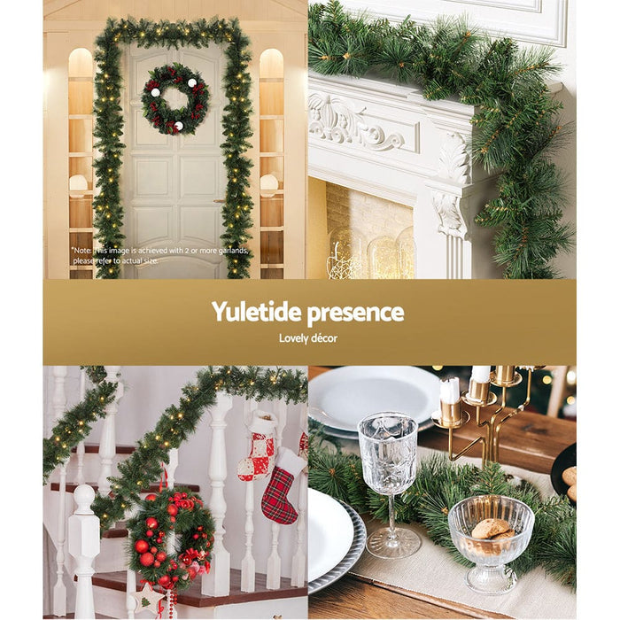 Nz Local Stock-1.8m Christmas Garland with Pre-lit Led