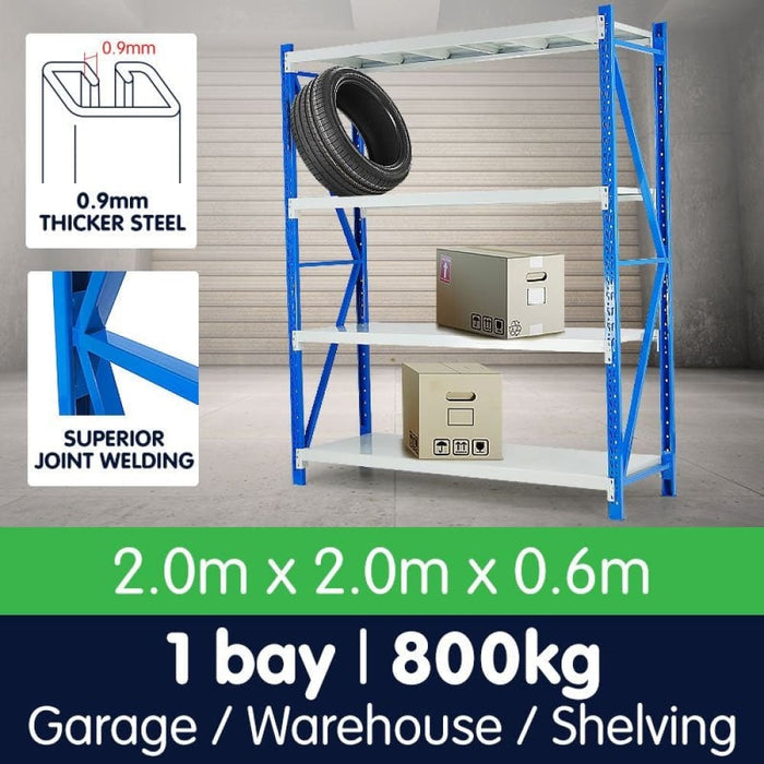 1 Bay Garage Storage Steel Rack Long Span Shelving 2.0m-wide