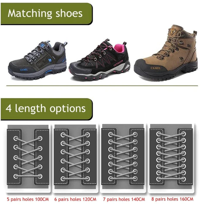 1 Pair 19 Colours Outdoor Hiking Round Sneakers Boots