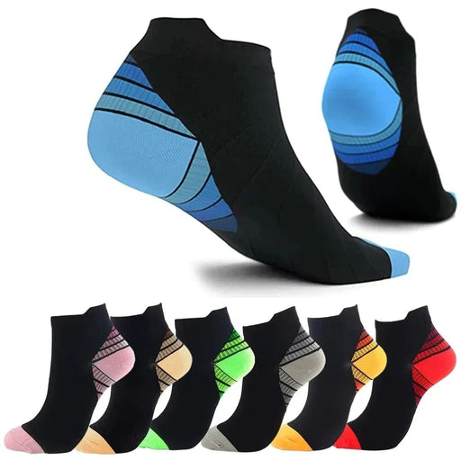 1 Pair Low Cut Ankle Compression Running Socks With Arch