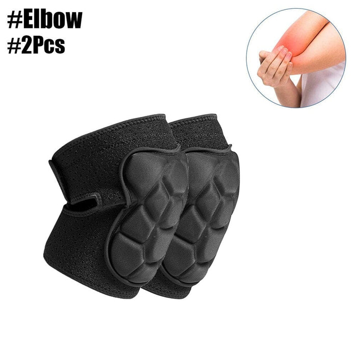 1 Pair Anti Collision Elbow Knee Pads With Thick Eva Foam