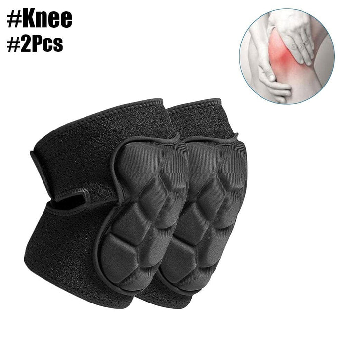 1 Pair Anti Collision Elbow Knee Pads With Thick Eva Foam