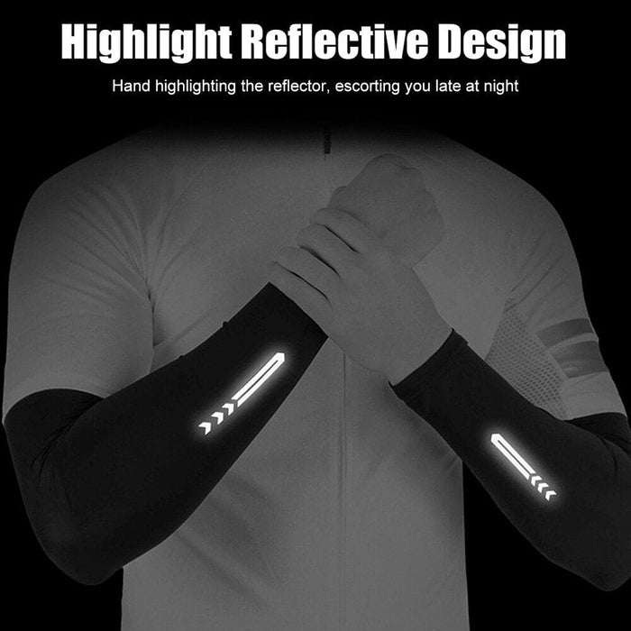 1 Pair Anti-uv Ice Cooling Reflective Arm Sleeves