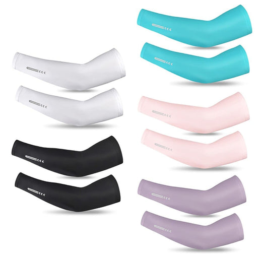 1 Pair Anti-uv Ice Cooling Reflective Arm Sleeves