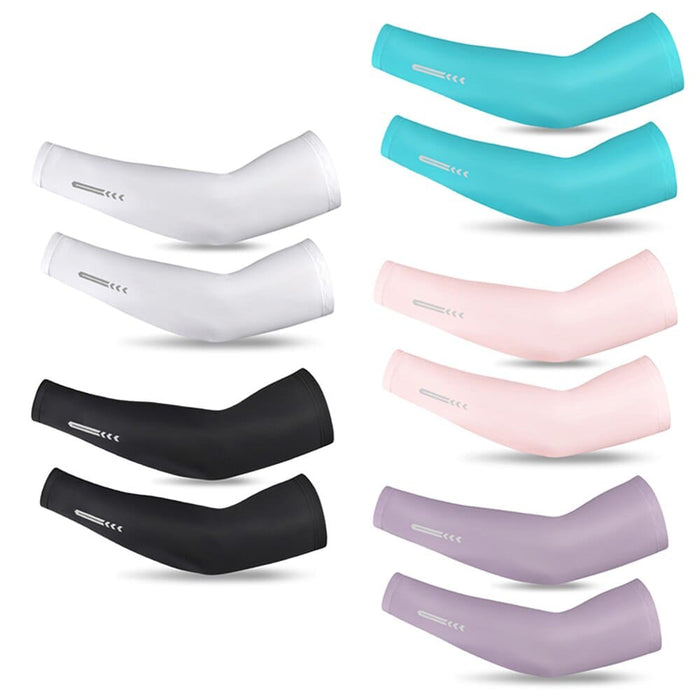 1 Pair Anti-uv Ice Cooling Reflective Arm Sleeves