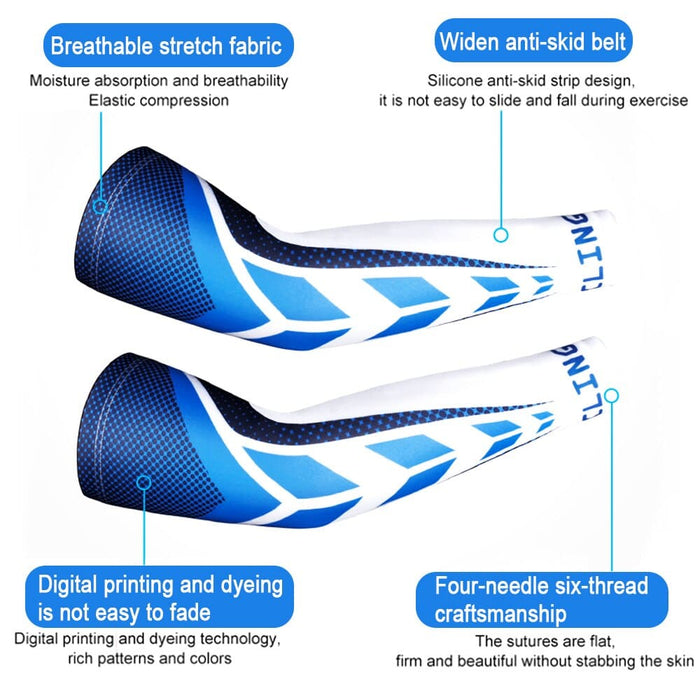 1 Pair Anti-uv Protection Elastic Arm Sleeves for Driving