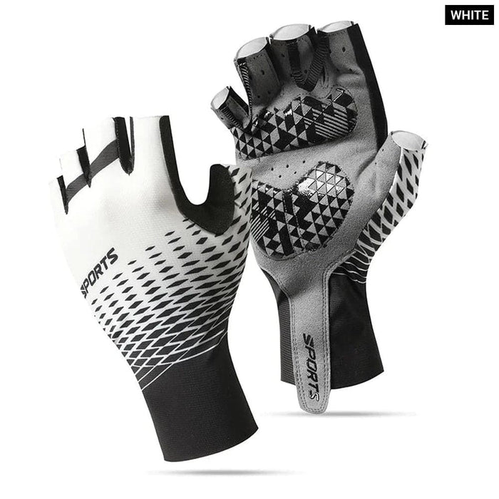 1 Pair Anti - slip Breathable Fingerless Gym Cycling Gloves