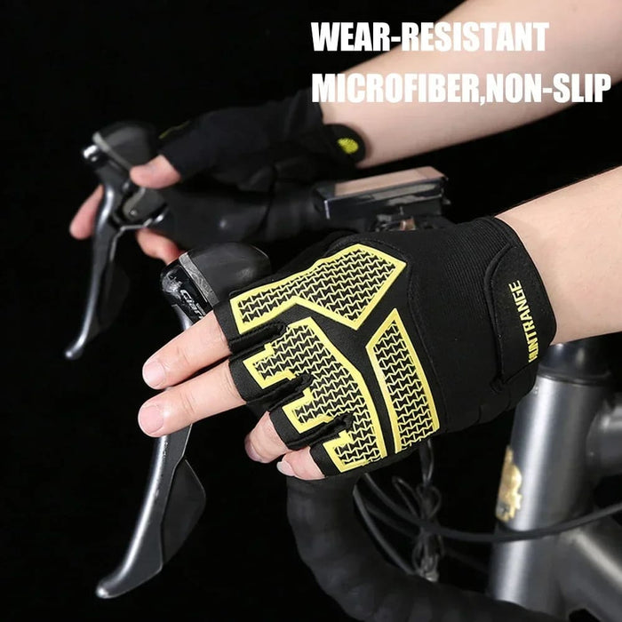 1 Pair Anti - slip Shock Absorption Half Finger Fitness