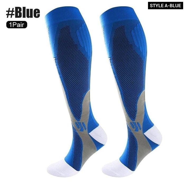 1 Pair Breathable Nylon Compression Long Socks for Running