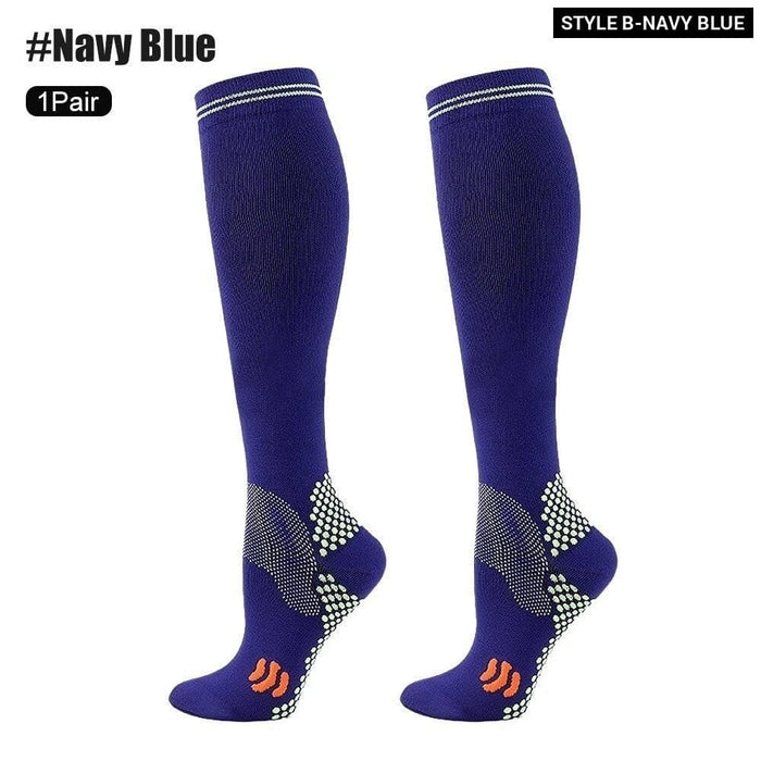 1 Pair Breathable Nylon Compression Long Socks for Running