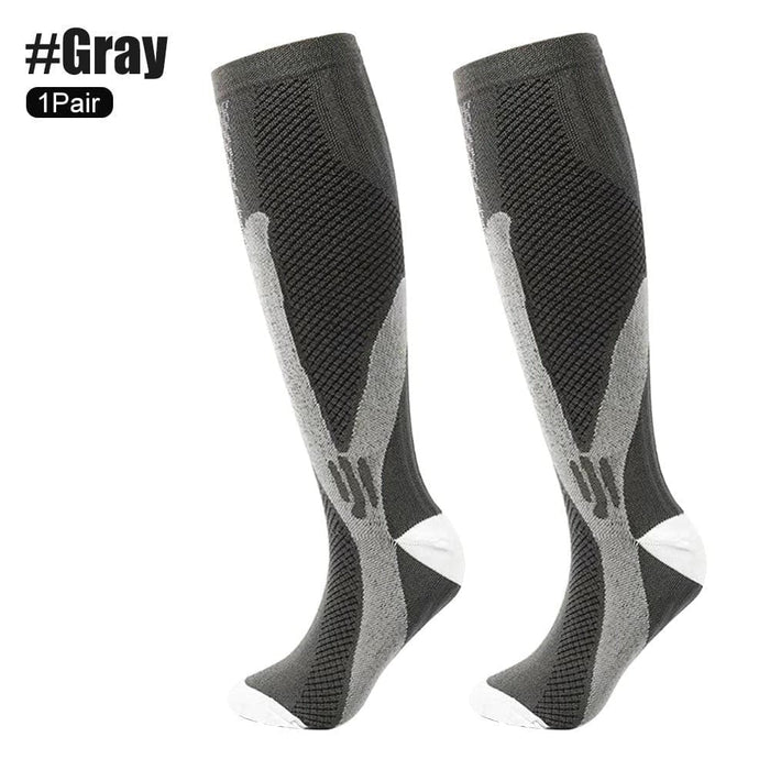 1 Pair Breathable Nylon Compression Long Socks for Running