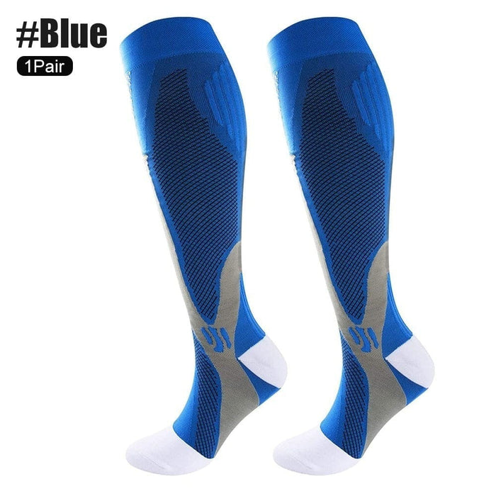 1 Pair Breathable Nylon Compression Long Socks for Running