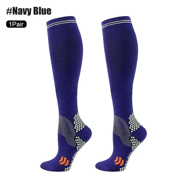 1 Pair Breathable Nylon Compression Long Socks for Running