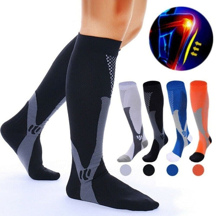 1 Pair Breathable Nylon Compression Long Socks for Running