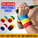 1 Pair Colorful National Flag Wristbands For Tennis