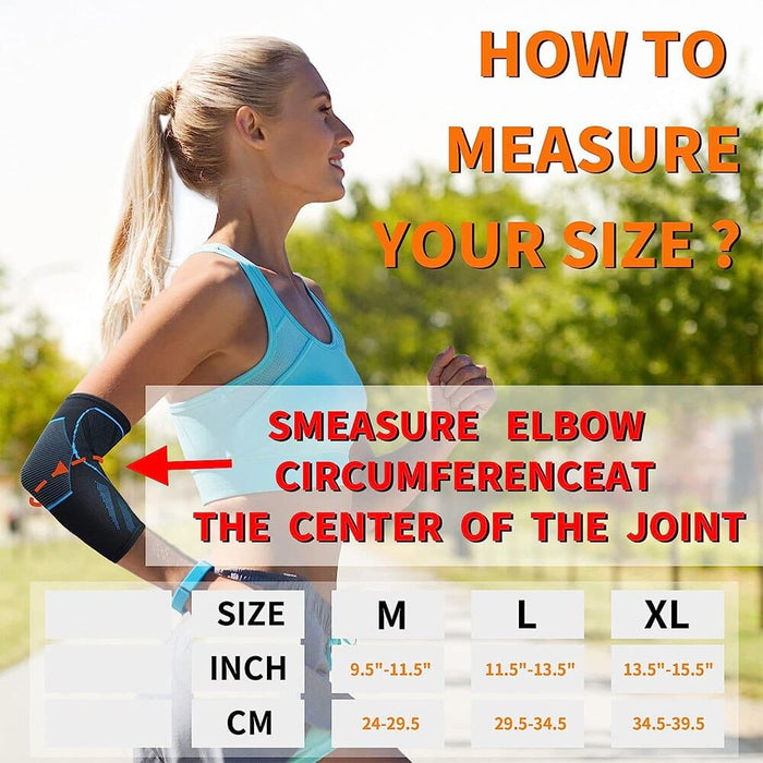 1 Pair Elastic Elbow Protector Brace for Men Women