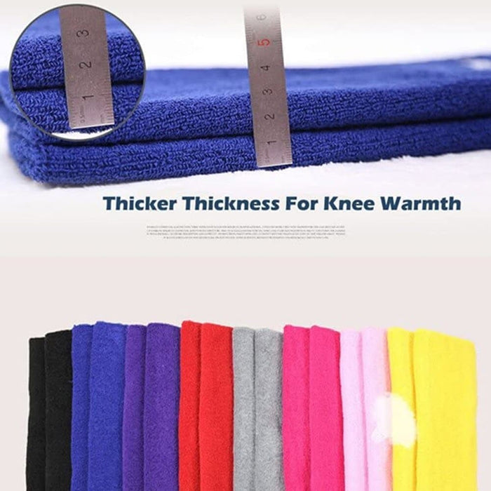 1 Pair Elastic Winter Warm Towel Knee Sleeves For Joint