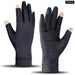 1 Pair Full Finger Arthritis Copper Gloves with Touch Screen