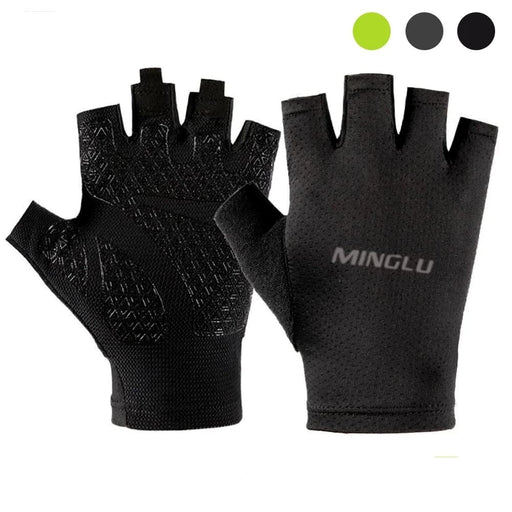 1 Pair Lightweight Anti - slip Half Finger Bike Gloves