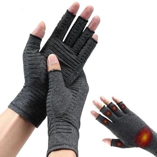 1 Pair Open Fingers Compression Arthritis Gloves For Joint