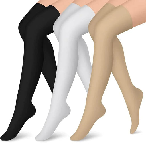 1 Pair Over Knee Compression High Stockings for Running