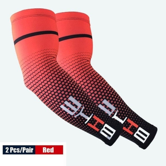 1 Pair Uv Sun Protection Cooling Arm Sleeves for Running