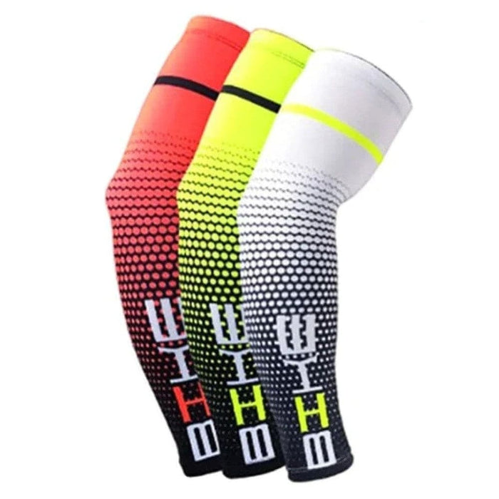 1 Pair Uv Sun Protection Cooling Arm Sleeves for Running