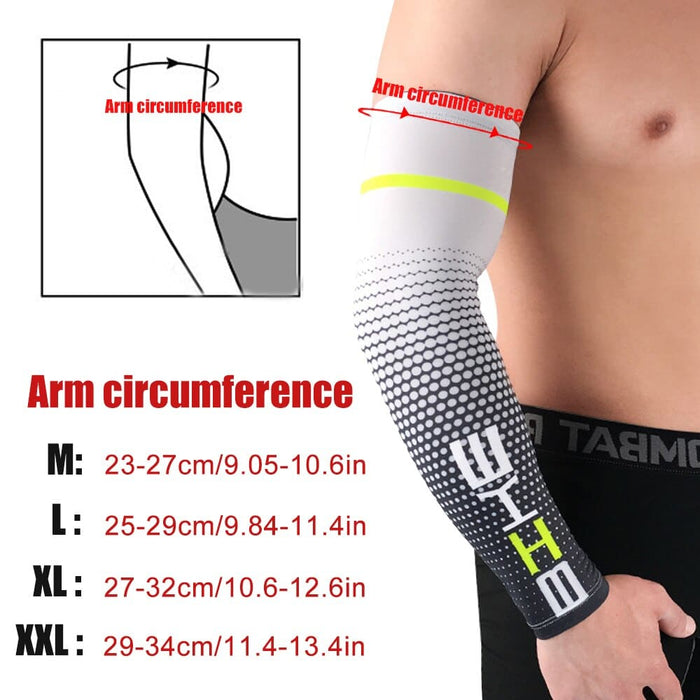 1 Pair Uv Sun Protection Cooling Arm Sleeves for Running