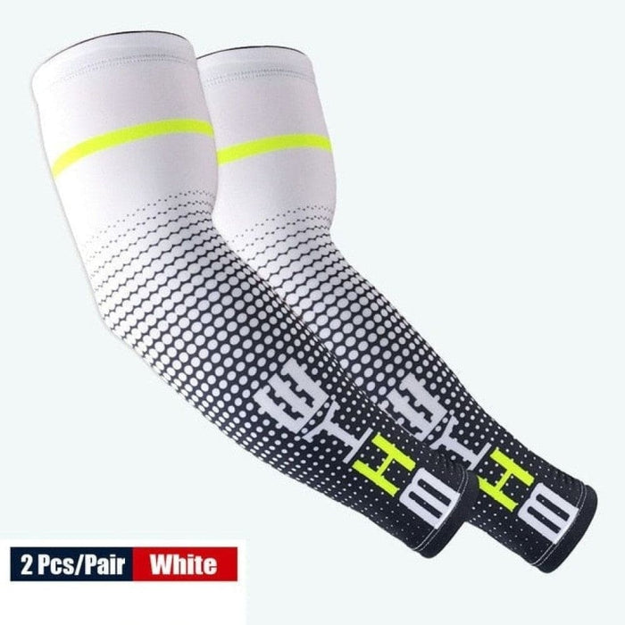 1 Pair Uv Sun Protection Cooling Arm Sleeves for Running