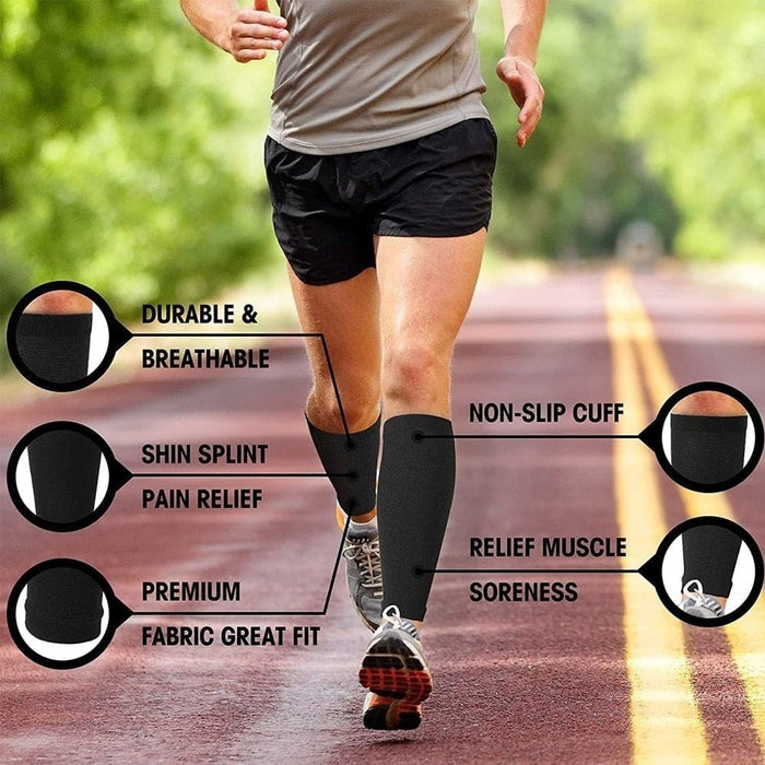 1 Pair Sports Calf Footless Compression Socks For Splints