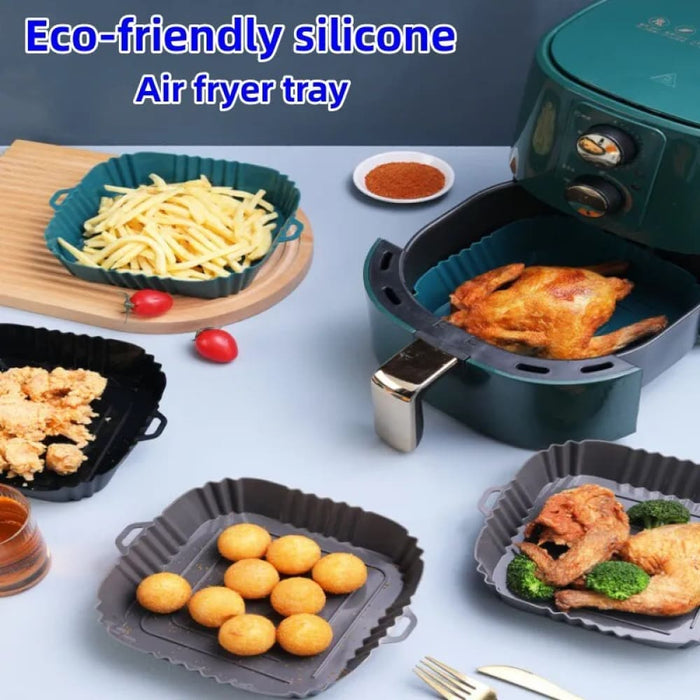 1 Pc Silicone Air Fryer Oven Baking Oilless Tray