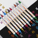 10 Colour Metallic Calligraphy Pens Dual Tip Brush Markers