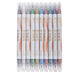 10 Colour Metallic Calligraphy Pens Dual Tip Brush Markers