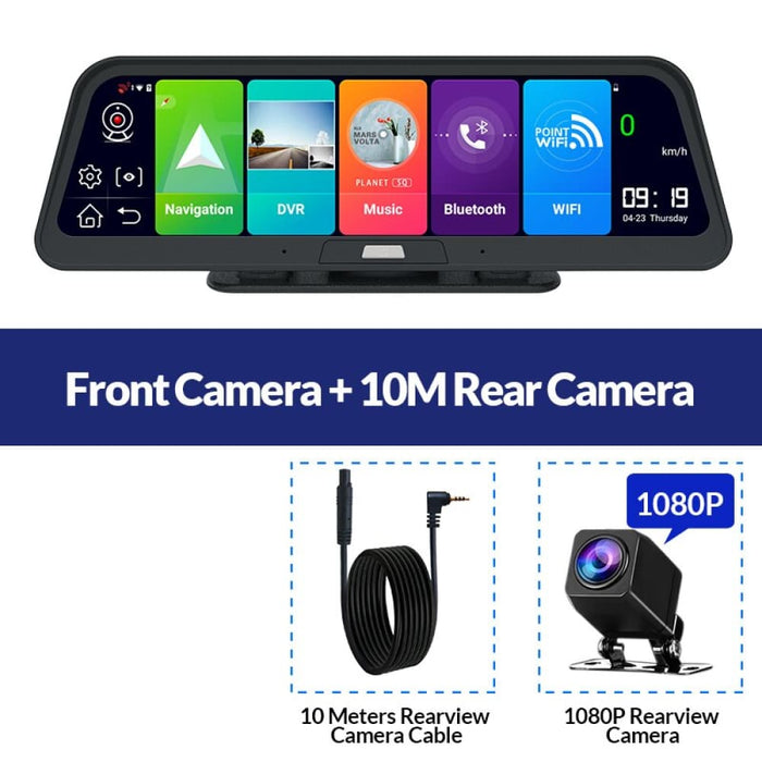 4g 10 Inch Auto Camera Video Recorder With Gps Navigation