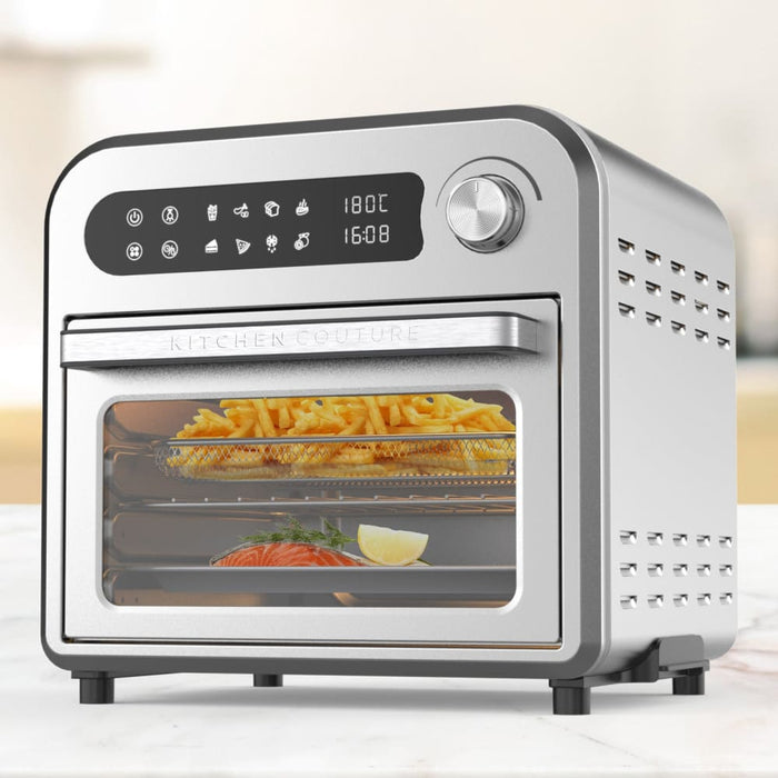10 Litre Compact Air Fryer Oven Oil Free Cooking Silver