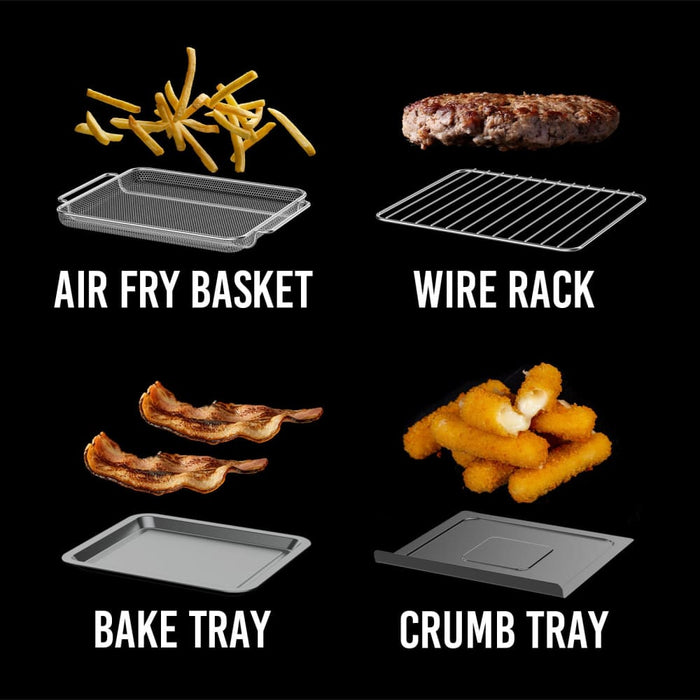 10 Litre Compact Air Fryer Oven Oil Free Cooking Silver